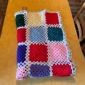 Colorful Crochet Patchwork Blanket